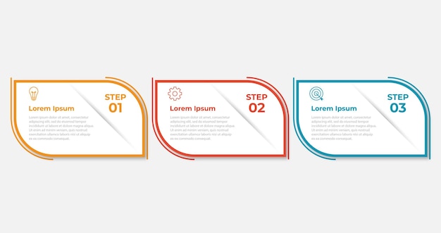 Vector infographic design template with 3 options or steps