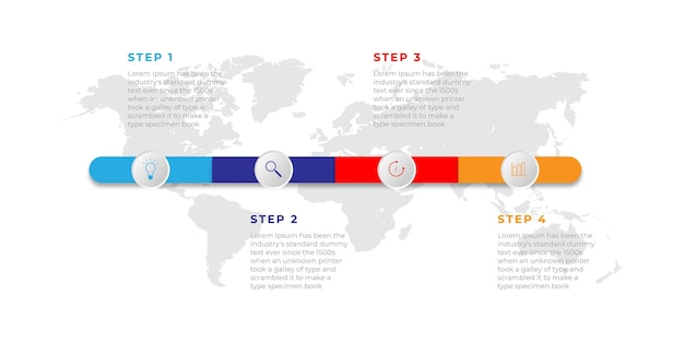 Vector infographic design template with 4 options or steps