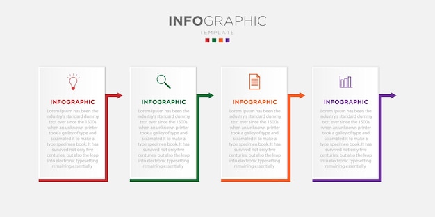 Vector infographic design template with 4 options or steps