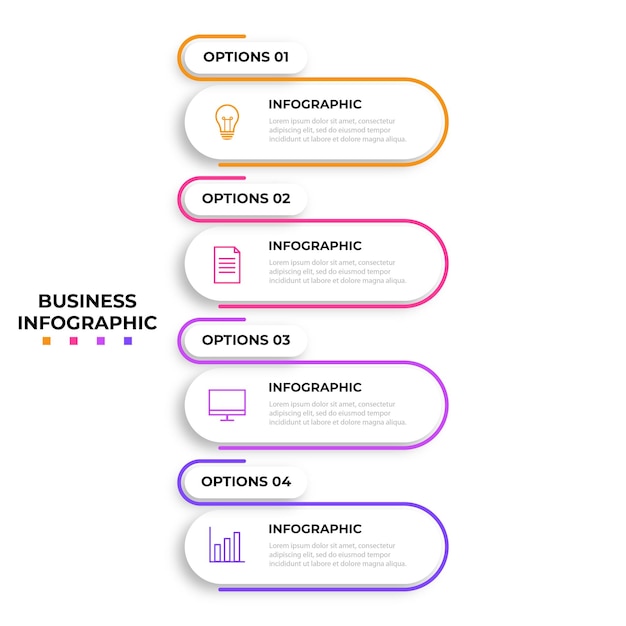 Vector infographic design template with 4 options or steps