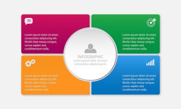 Vector infographic design template with 4 options or steps