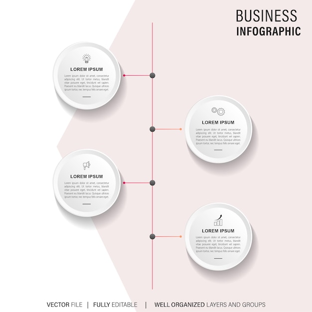 Vector infographic element templates collection