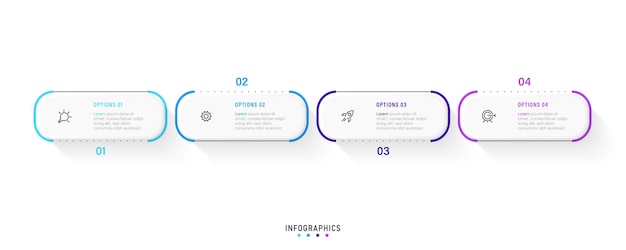 Vector Infographic label design template with icons and 4 options or steps. Can be used for process