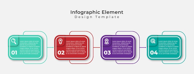 Vector Infographic label design template with icons and 4 options or steps