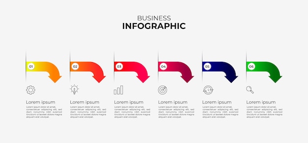 Vector infographic label template with icons 6 options or steps Infographic for business concept Can be used for info graphics flowcharts presentations websites banners and more