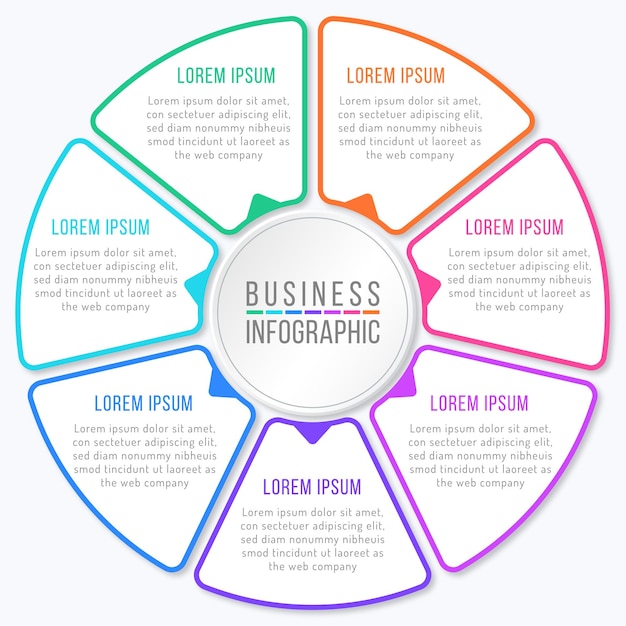 Vector infographic template 7 steps or options