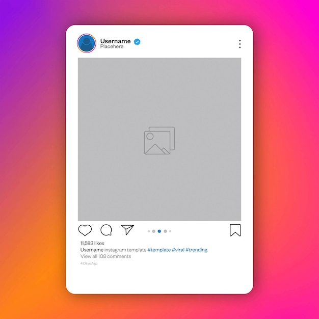 vector Instagram Post Template