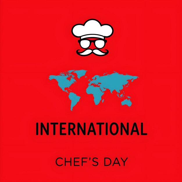 Vector vector international chefs day poster logo