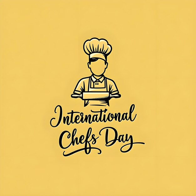 Vector vector international chefs day poster logo