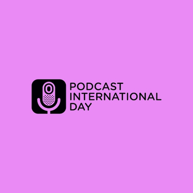 Vector vector international podcast day logo banner template