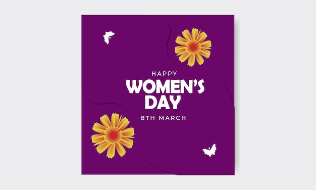 Vector international women's day social media post template