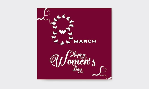 Vector international women's day social media post template