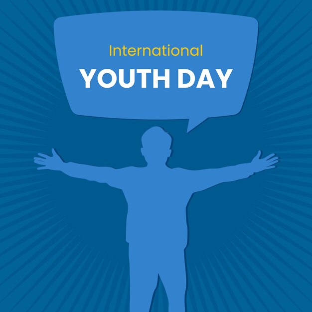 Vector vector international youth day poster or social media post