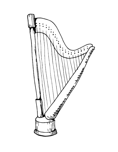 Vector Irish harp