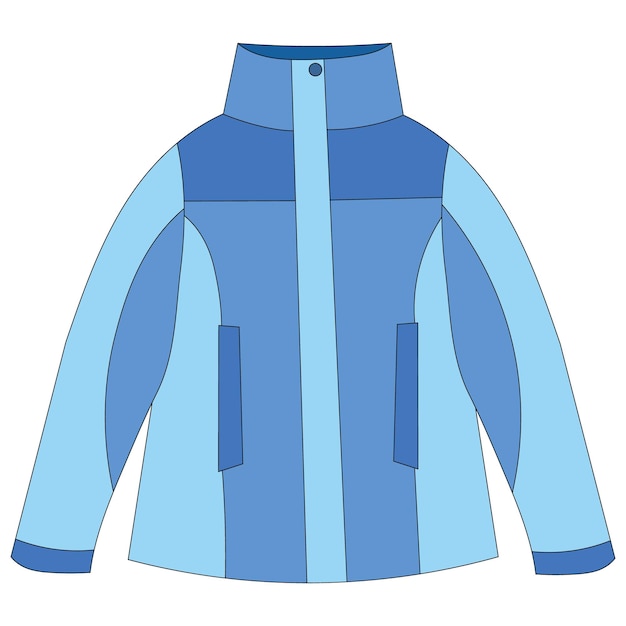 Vector isolated blue womens jacket