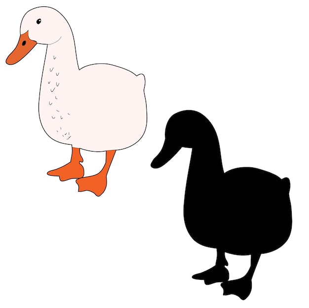 Vector isolated duck goose