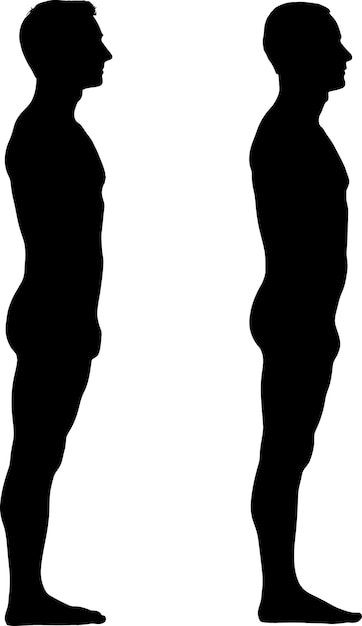 Vector isolated illustration of human silhouette