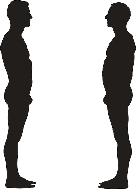 Vector isolated illustration of human silhouette