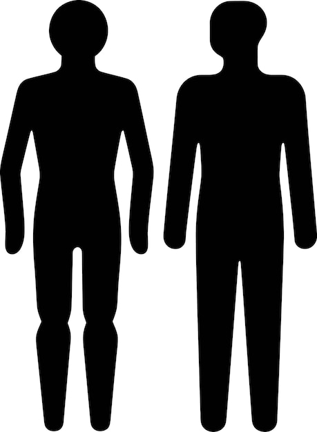 Vector isolated illustration of human silhouette