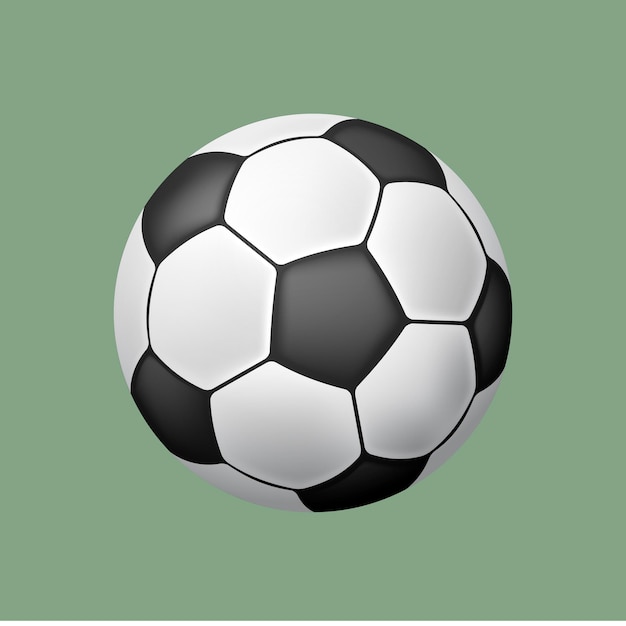 Vector vector isolated realistic soccer ball over white