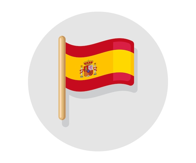 Vector isolated Spain flag