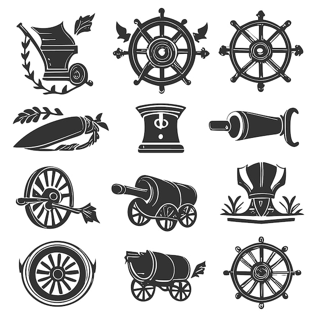 Vector vector items on the marine theme