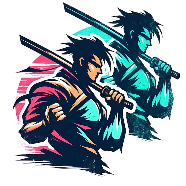 vector japanese samurai logo