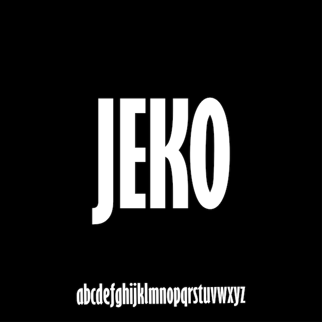 Vector jeko the luxury and elegant font glamour style