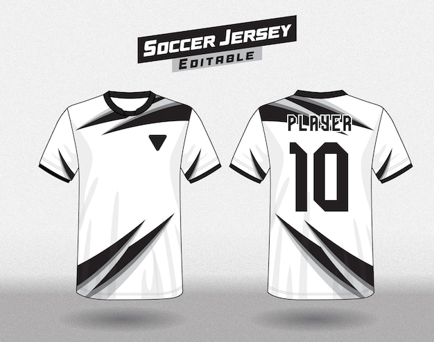 Vector Jersey black and white templates football jersey designs