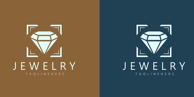 Vector jewelry frame logo