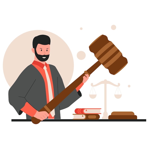 Vector vector judge concept illustration