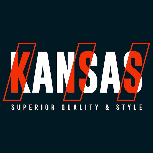 vector kansas typography illustration design