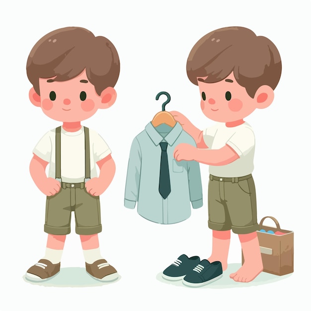 Vector vector kids dress up clothes