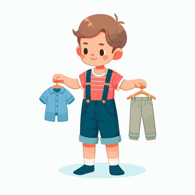 Vector vector kids dress up clothes