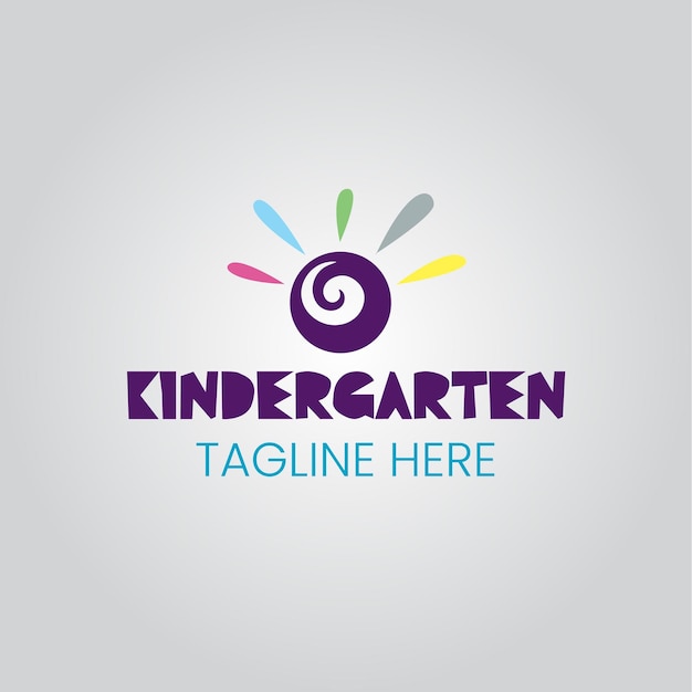 vector of kindergarten logo design template