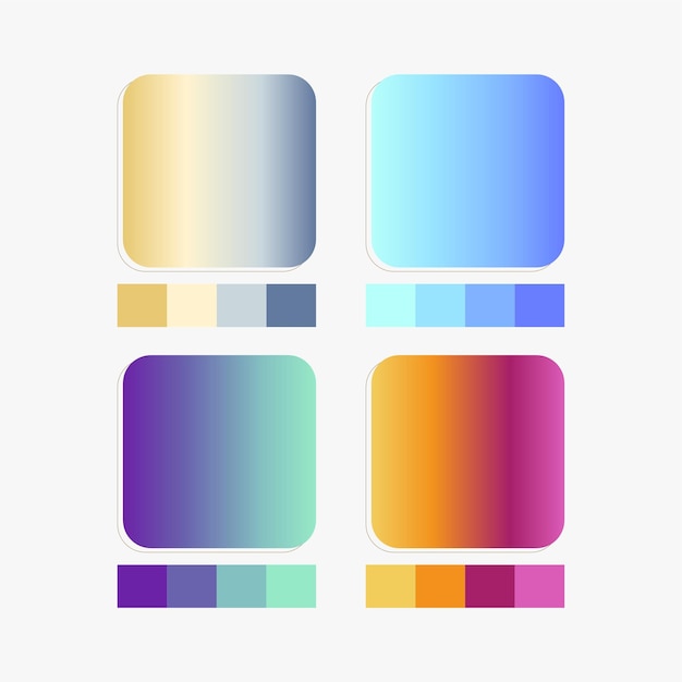 Vector kit of gradients colors