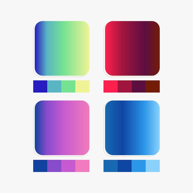 Vector kit of gradients colors