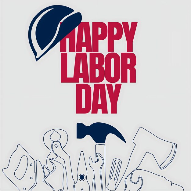 Vector vector labor day background labor day celebration post american labor day background