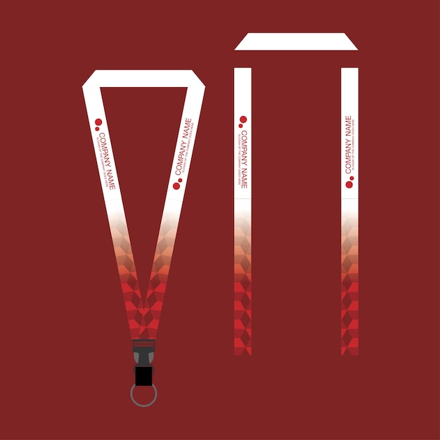 Vector lanyard business template for employees or staff in office startups and companies