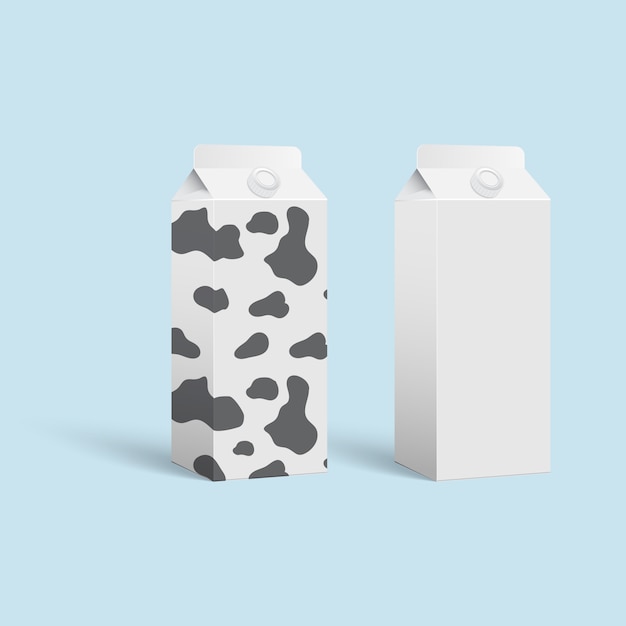 Vector layout of milk packaging.