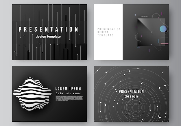 Vector layout of the presentation slides design business templates multipurpose template for presentation brochure brochure cover tech science future background space design astronomy concept