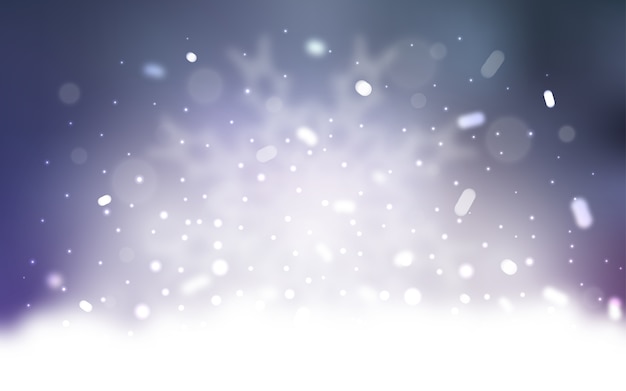 Vector layout with bright snowflakes