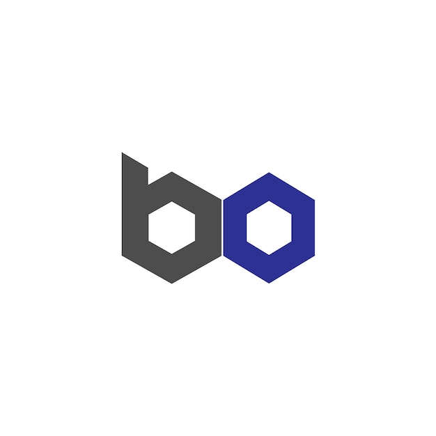 Vector letter bo infinity modern logo design