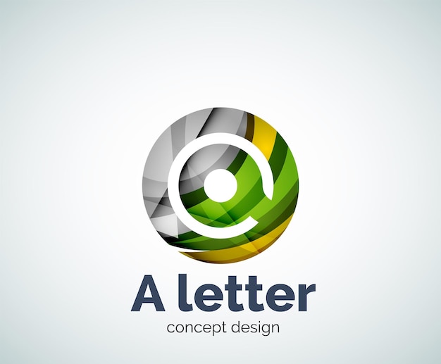 Vector A letter concept logo template