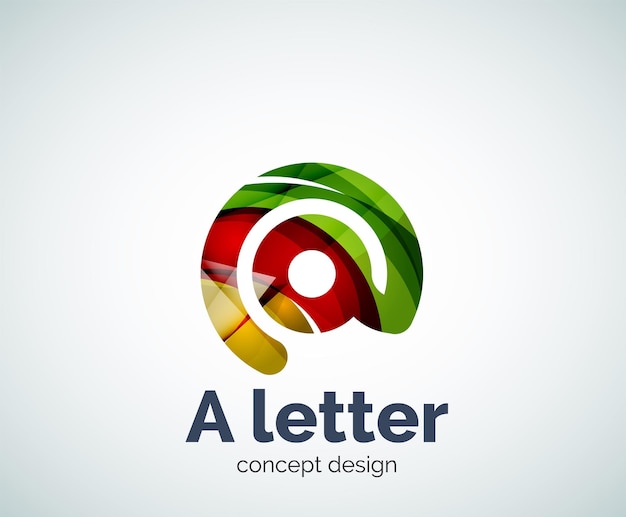 Vector A letter concept logo template