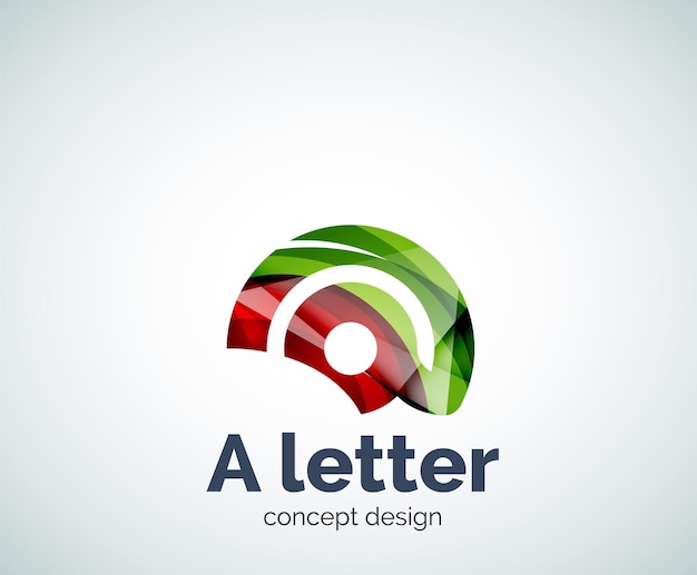 Vector A letter concept logo template