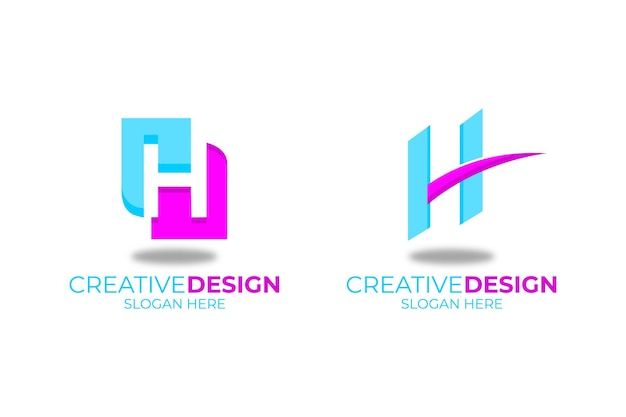 Vector vector letter h creative business company icon logo design