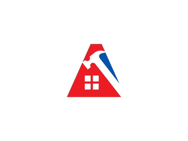 Vector letter a home and construction logo