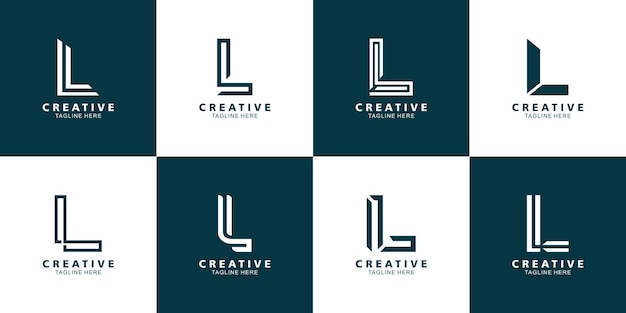 vector letter l logo template set