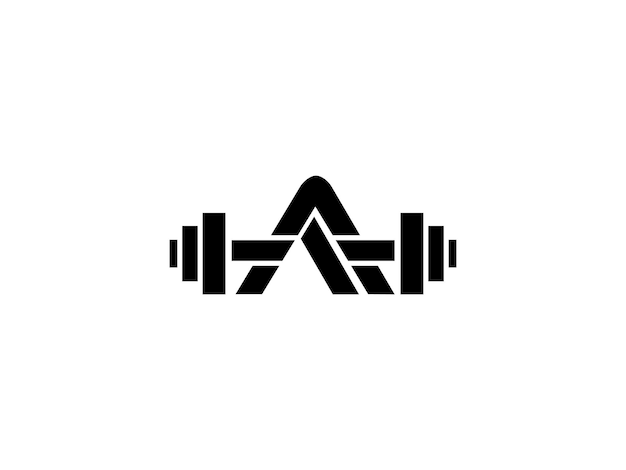 vector A letter with fitness logo